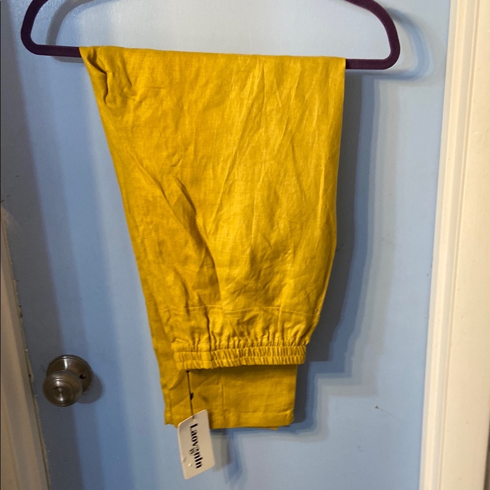 Laovanln Linen Pant - Mustard/Yellow